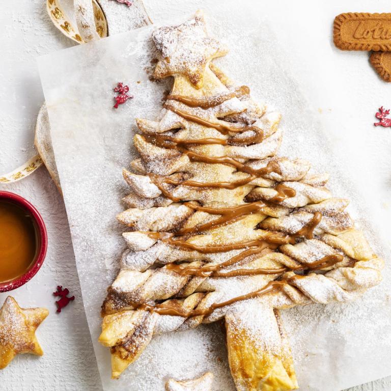 Biscoff pastry tree