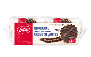 Lotus Krokante wafeltjes met chocolade 4x4st.