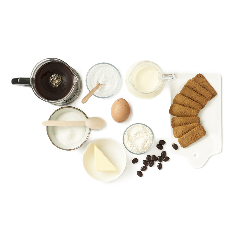 Zutaten Cupcake mit Lotus Biscoff und Kaffeesahne