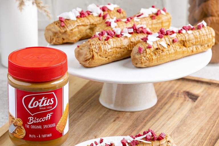 Lotus Biscoff Eclair Recipe